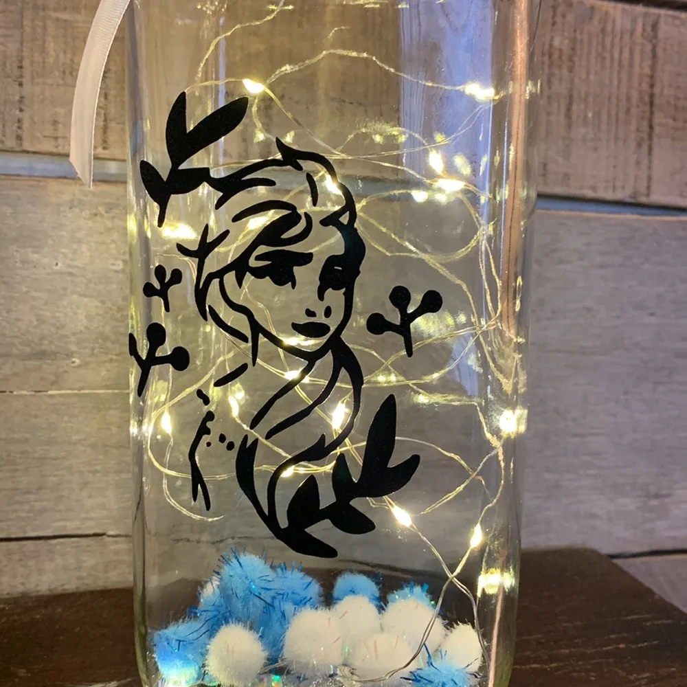 Elsa character bottle lantern